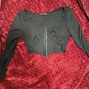 SHEIN Green Ruched Fitted Bodysuit